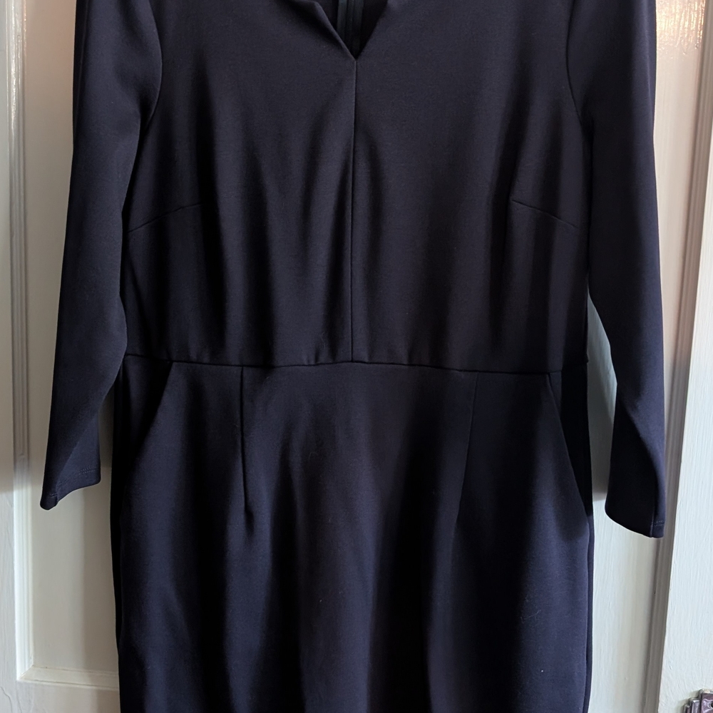 Lands' End Classic Deep Navy Long Sleeve Dress